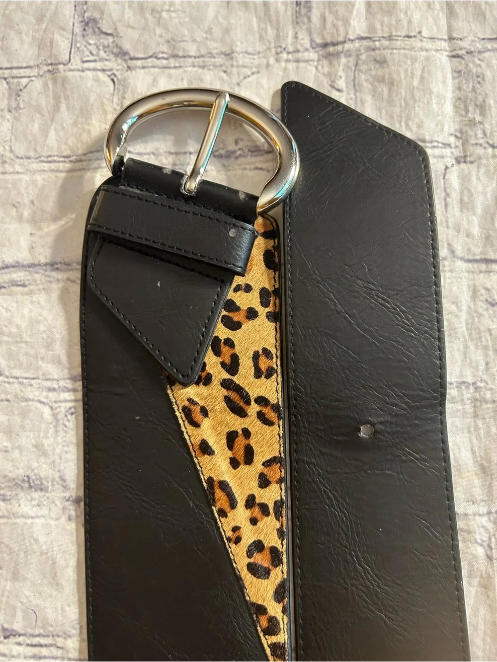 CHICO’S GENUINE HAIRCALF LEATHER WIDE WITH ANIMAL PRINT & FAUX CROC STRETCH WIDE